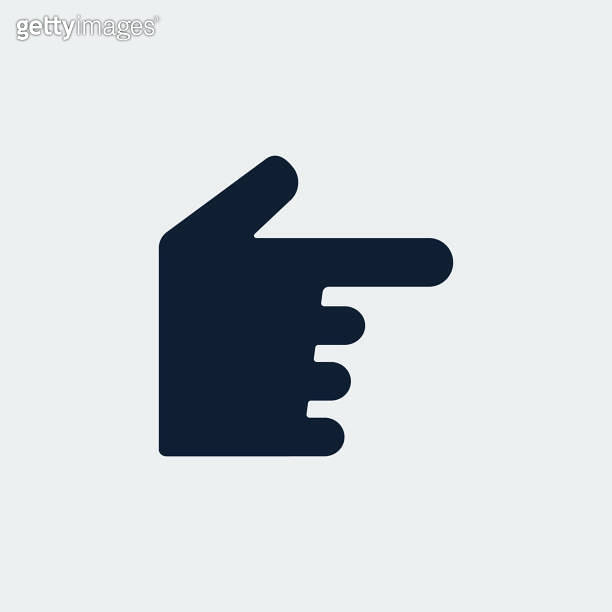 Hand right icon. Logo design, thumbs right. Vector 이미지 (1170696323 ...