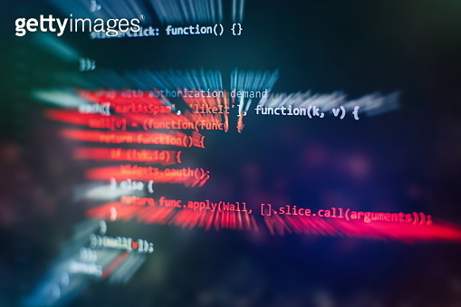 Web programming functions on laptop on laptop. IT business. Python code ...