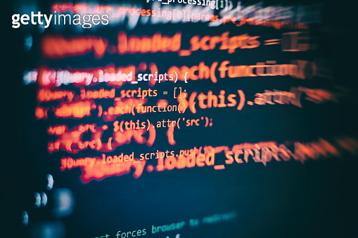 Web programming functions on laptop on laptop. IT business. Python code ...