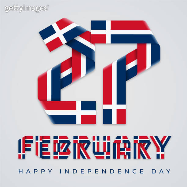 February 27, Dominican Republic Independence Day congratulatory design