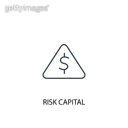 Capacity Risk Symbol Risk Capital concept line icon. Simple element illustration. Risk ...