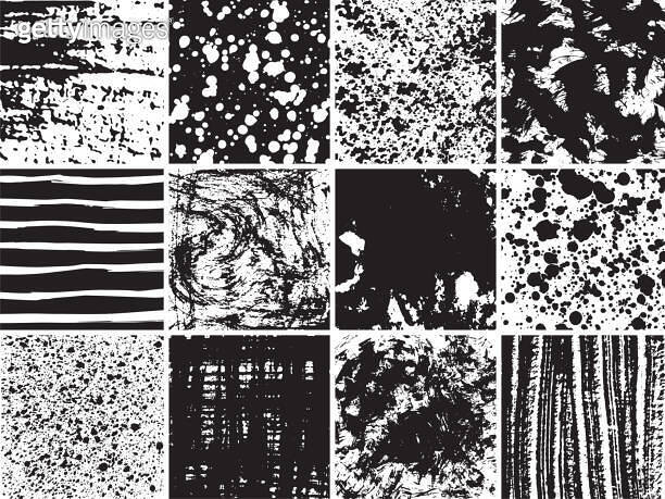 Collage of ink marks backgrounds - 01 이미지 (1175891970) - 게티이미지뱅크