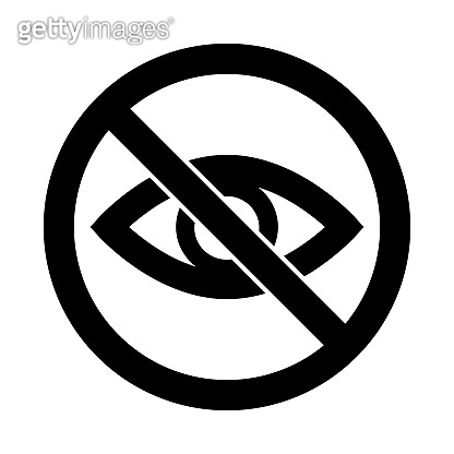 Eye symbols as show, hide, visible, invisible, public, private icons ...