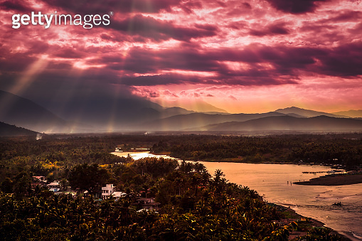 Umiray River by dramatic light, Aurora, Philippines 이미지 (1188341392