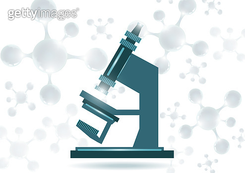 Microscope Abstract Lab Image Abstract microscope background with the study of bacteria, molecules ...