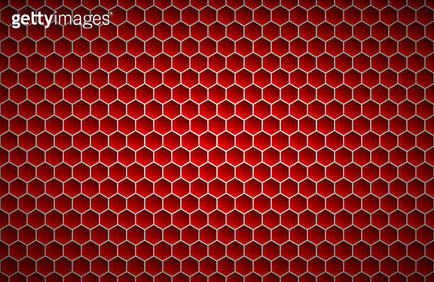 Red geometric polygons background, abstract red metallic hexagons ...