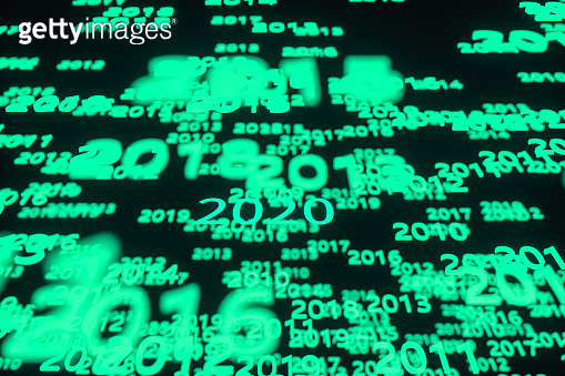 Glowing time numbers with dark background, 3d rendering. 이미지 ...
