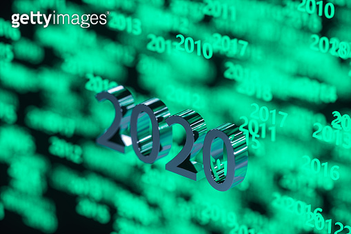 Glowing time numbers with dark background, 3d rendering. 이미지 ...