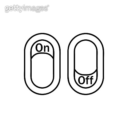 On off icon symbol template color editable. Switch button. simple logo ...
