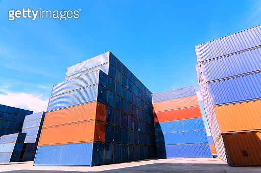 container box loading at yard,Container handling. Container truck ...