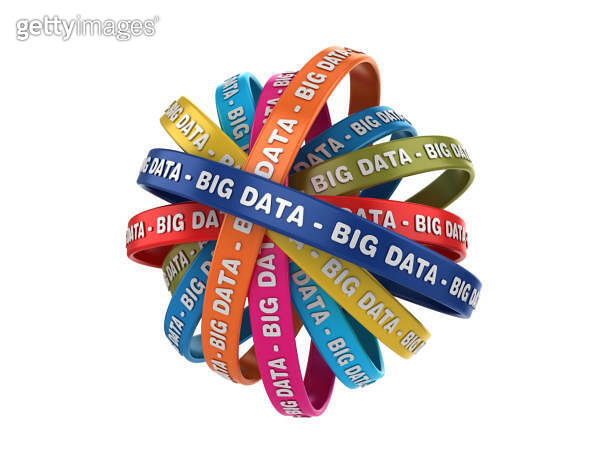 Data Call Ribbon Image Circular Ribbons with BIG DATA Phrase - 3D Rendering 이미지 (1193575625 ...
