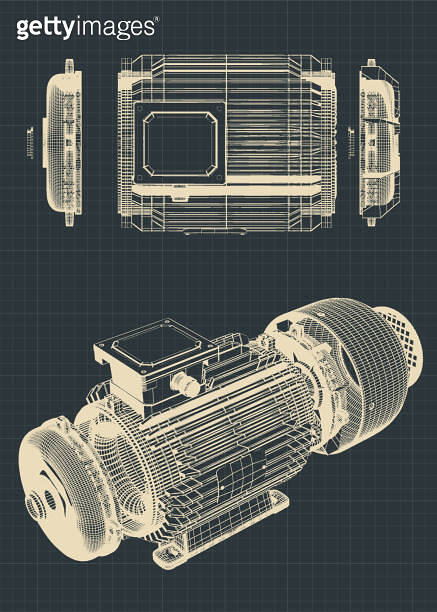 Eectric motor drawings (1157826059) - 게티이미지뱅크