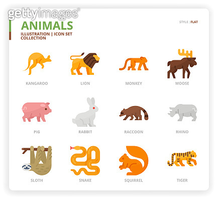 Animal icon set 이미지 (1168359030) - 게티이미지뱅크