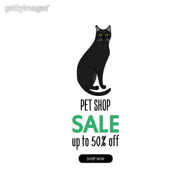 Cartoon style icon of bombay cat. Pet Shop. Sale. Up to 50 off. 이미지 (1178754863) 게티이미지뱅크