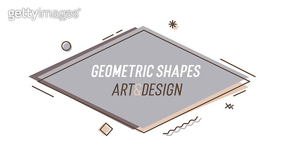 Geometric shape with abstract elements and place for text. Vector ...