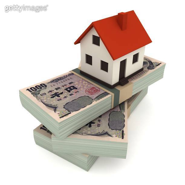 Japanese yen money house real estate mortgage 이미지 (1091698814) 게티이미지뱅크