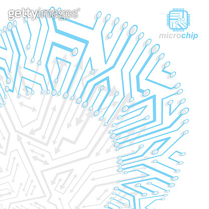 Vector abstract computer circuit board illustration, technology element ...