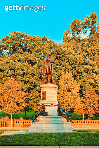 James Decatur Monument Washington, USA, James A. Garfield Monument by John Quincy Adams Ward ...