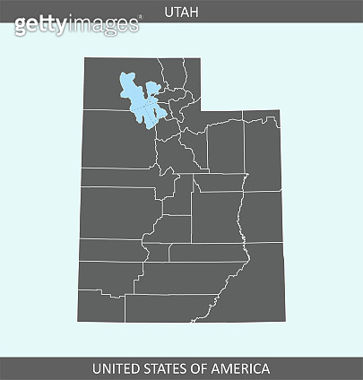 Utah counties map 1161734821 - 1161734821 