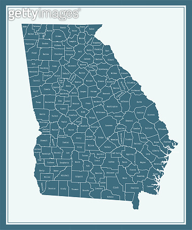 Georgia counties map printable - 1173627686 