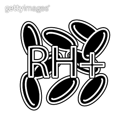 Blood Rhd Pos Icon Rh+ blood icon. Element of blood donation for mobile concept and web ...