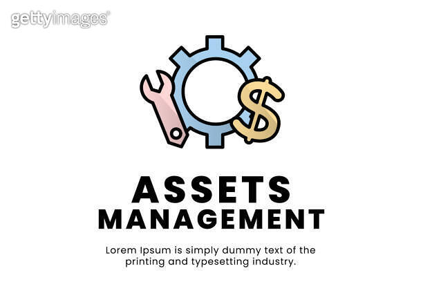 Financial services. Asset management logo. Illustration of gear logo ...