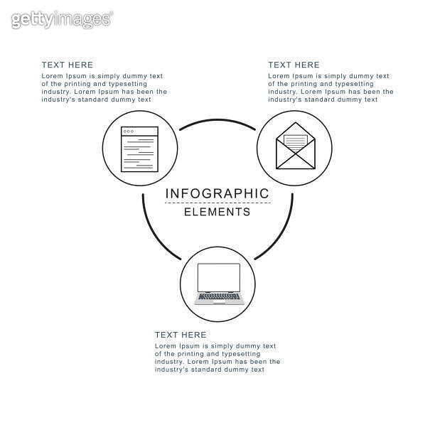 Three steps circular modern infographic template design 이미지 (1288608963 ...