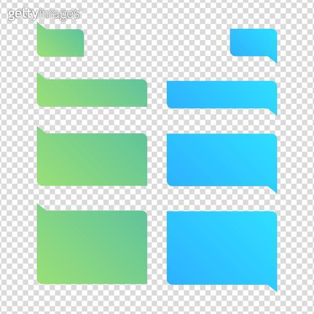 One Message Text Box Message chat bubbles shapes. Empty short message design. Vector sms ...