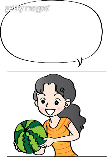 vector cartoon watermelon comic people story set (1291892826) 일러스트, 무료 ...