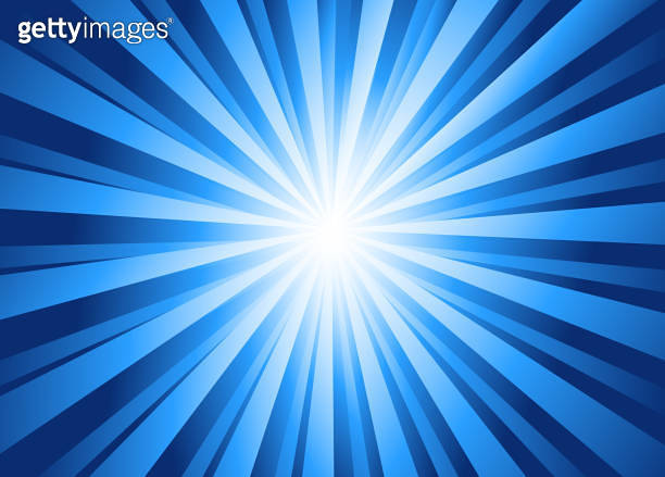 Sparkling blue rays in a straight line from the center - beautifully ...