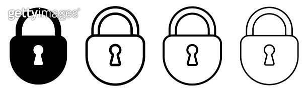 Lock icon set.Illustration vector icon of close and open lock.Set of ...