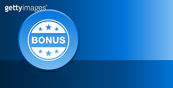 Bonus badge icon glassy modern blue button abstract background 이미지 ...