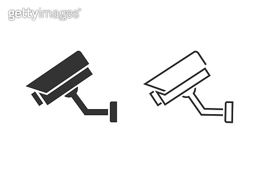 Fixed CCTV, Security Camera Line Icon Set Vector Template 이미지 ...