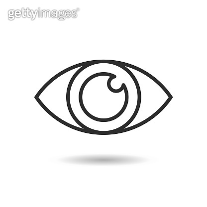 Eye line icon set. Open, closed eyes, visible invisible concept, hidden ...