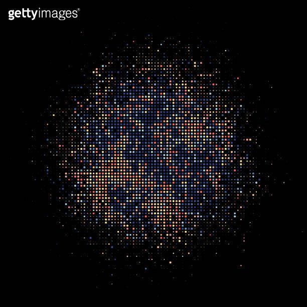 8K point mosaic background with colorful circles, point cloud 이미지 ...