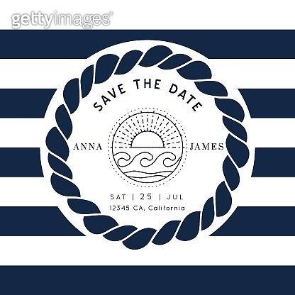Nautical wedding vector design 이미지 (1215688363) - 게티이미지뱅크