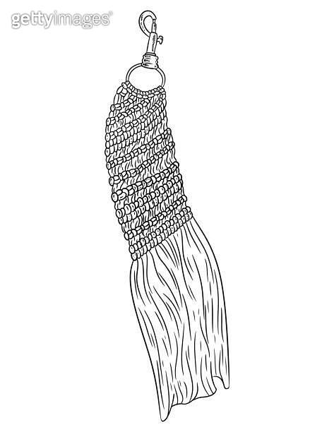 Handgemaakte macrame ketting- boho vibes - brass messing main image 1