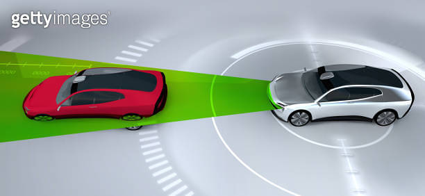 autonomous driving car - Electric Vehicles with distance sensor 이미지 ...