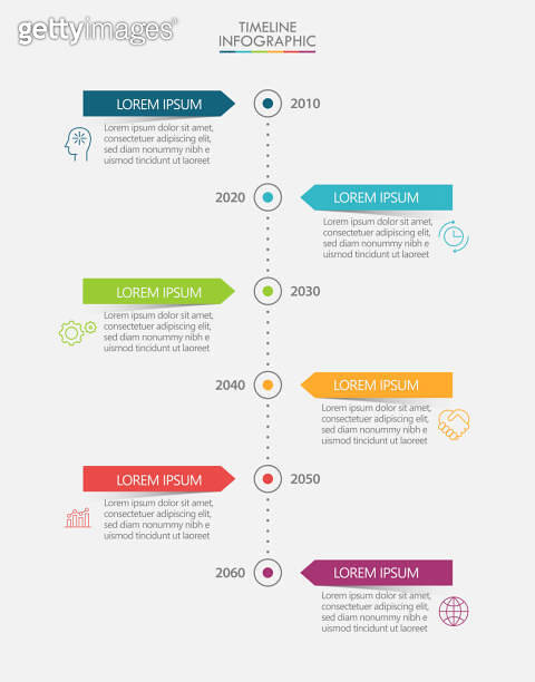 Branched Timeline Visualization Business data visualization. timeline infographic icons designed for ...
