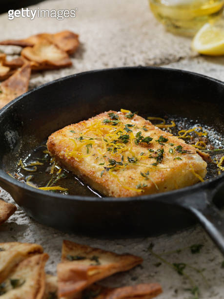 Breaded, Pan Fried Feta Cheese with Lemon Zest, Cracked Black Pepper ...