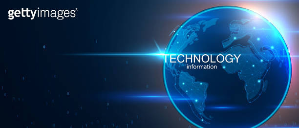 abstract world ai computer data technology communication concept vector ...