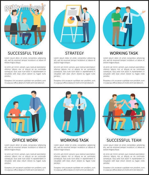Key Working Task Strategy and Working Task Set Vector Illustration 이미지 (1226258392) - 게티 ...