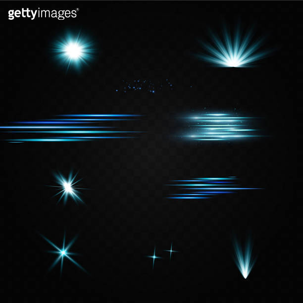 Vector illustration of a blue color.Glow light effect. Vector ...