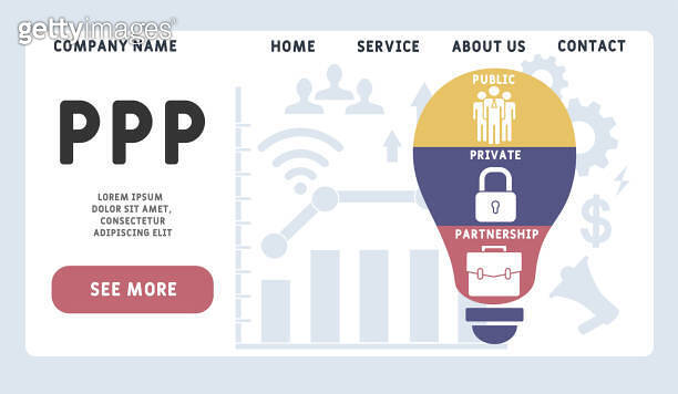 Ppp Design Vector website design template . PPP - Public-private partnership ...