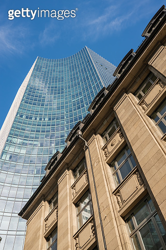 Curated visual reference: Fresh Look at View To The Top Of High Rise Buildings In Frankfurt