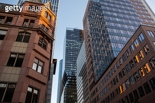 Photo inspiration: Visual Reference: View To The Top Of High Rise Buildings In Frankfurt