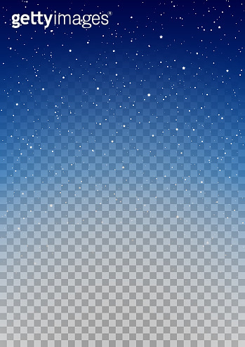 Night sky with bright stars on transparent background - vector design ...