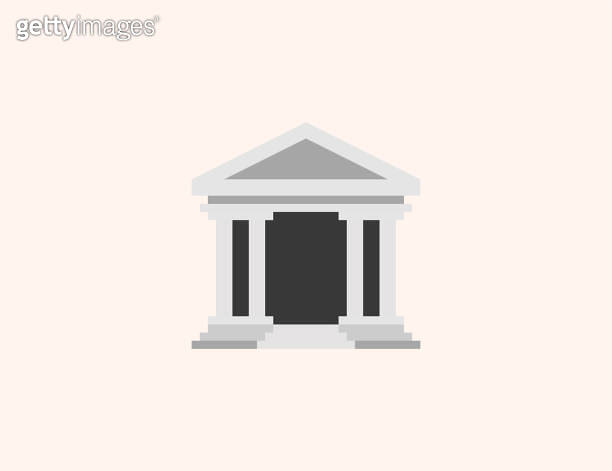 Classical Building Icon Classical building vector icon. Isolated Classical bank, museum ...