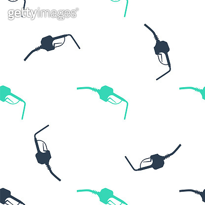 Gasoline Keyboard Pattern Green Gasoline pump nozzle icon isolated seamless pattern on white ...