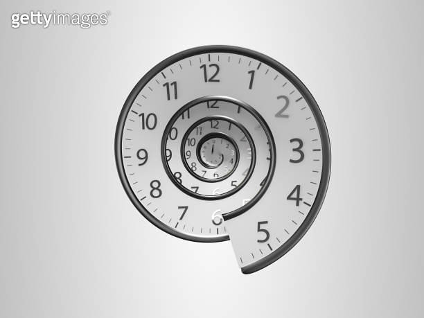 Classic Vintage Round Clock Spinning forward or backward with infinity ...